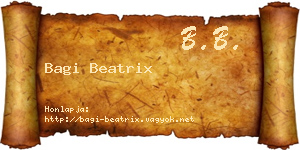 Bagi Beatrix névjegykártya